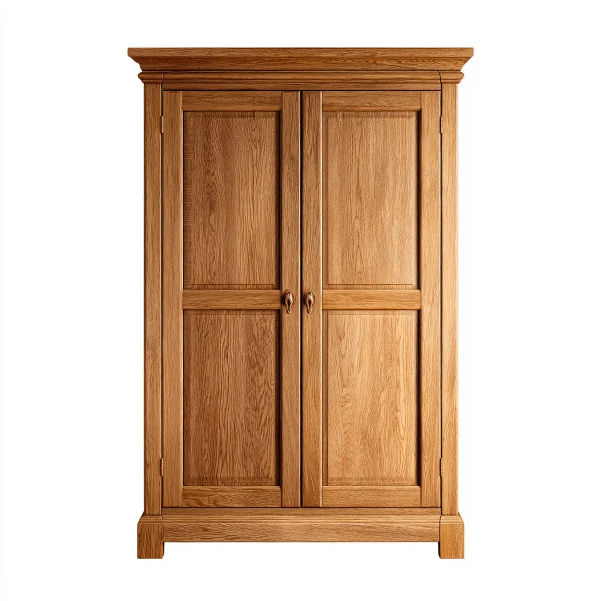 Szafa 2-drzwiowa z dębu naturalnego 100 x 55 x 190 cm w prostokątnym drewnie litym