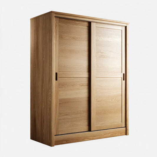 Szafa sypialna z 2 drzwiami przesuwnymi dąb naturalny 120 x 60 x 200 cm Kwartełka prostokątna MDF