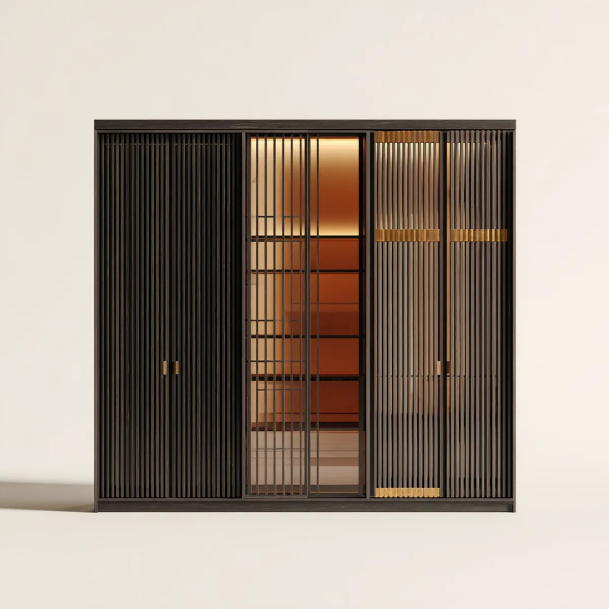 Szafa 4-drzwiowa przesuwne czarne 240 x 60 x 220 cm prostokątne MDF