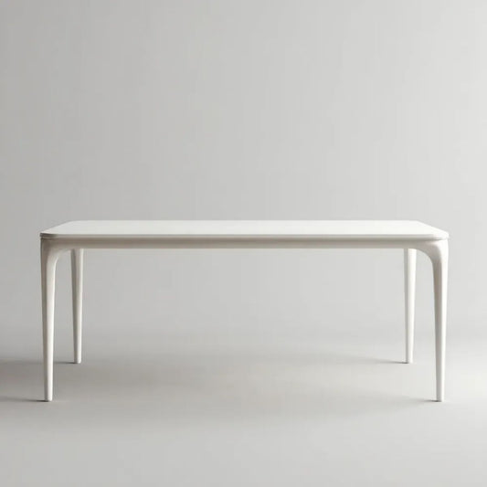 Stół do jadalni, Białe prostokątne stół do jadalni w płycie MDF 160 x 80 x 75 cm