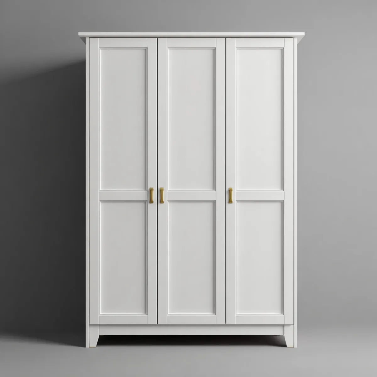 Szafa 3-drzwiowa białe 150 x 60 x 200 cm w prostokątnym MDF